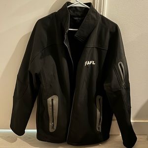 Black windbreaker